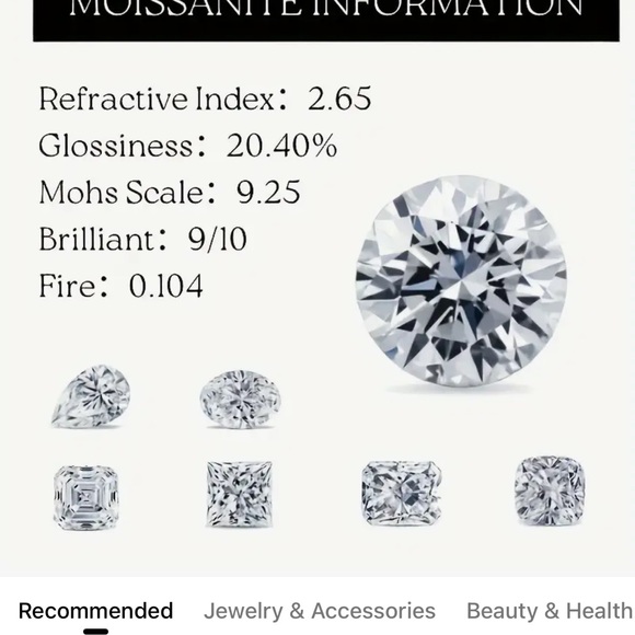 S925 Sterling Silver 1 carat Moissanite Stud Earrings - Picture 4 of 5